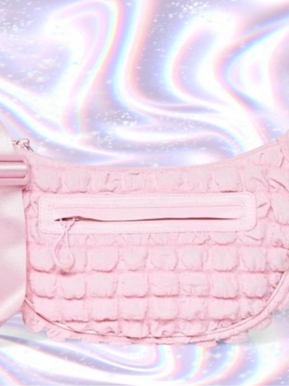 Pink Quilted Crossbody Shoulder Bag - Women's Fashion Bag